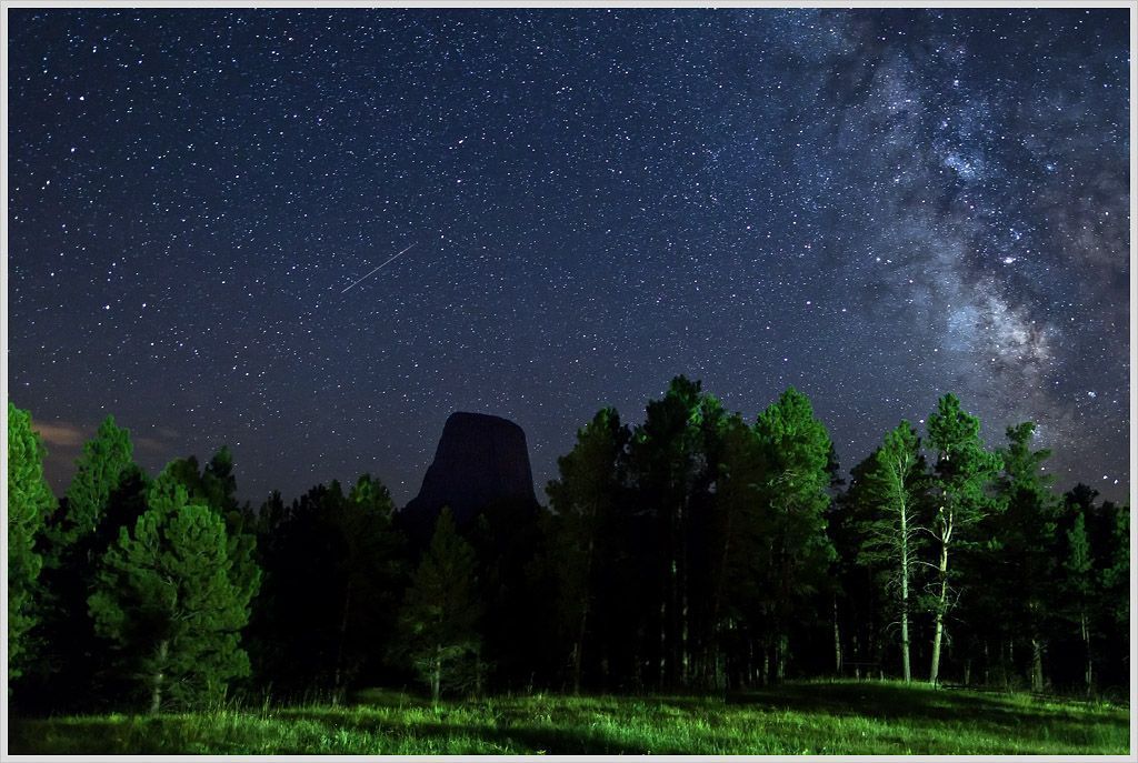 Starry Sky over Devils Tower