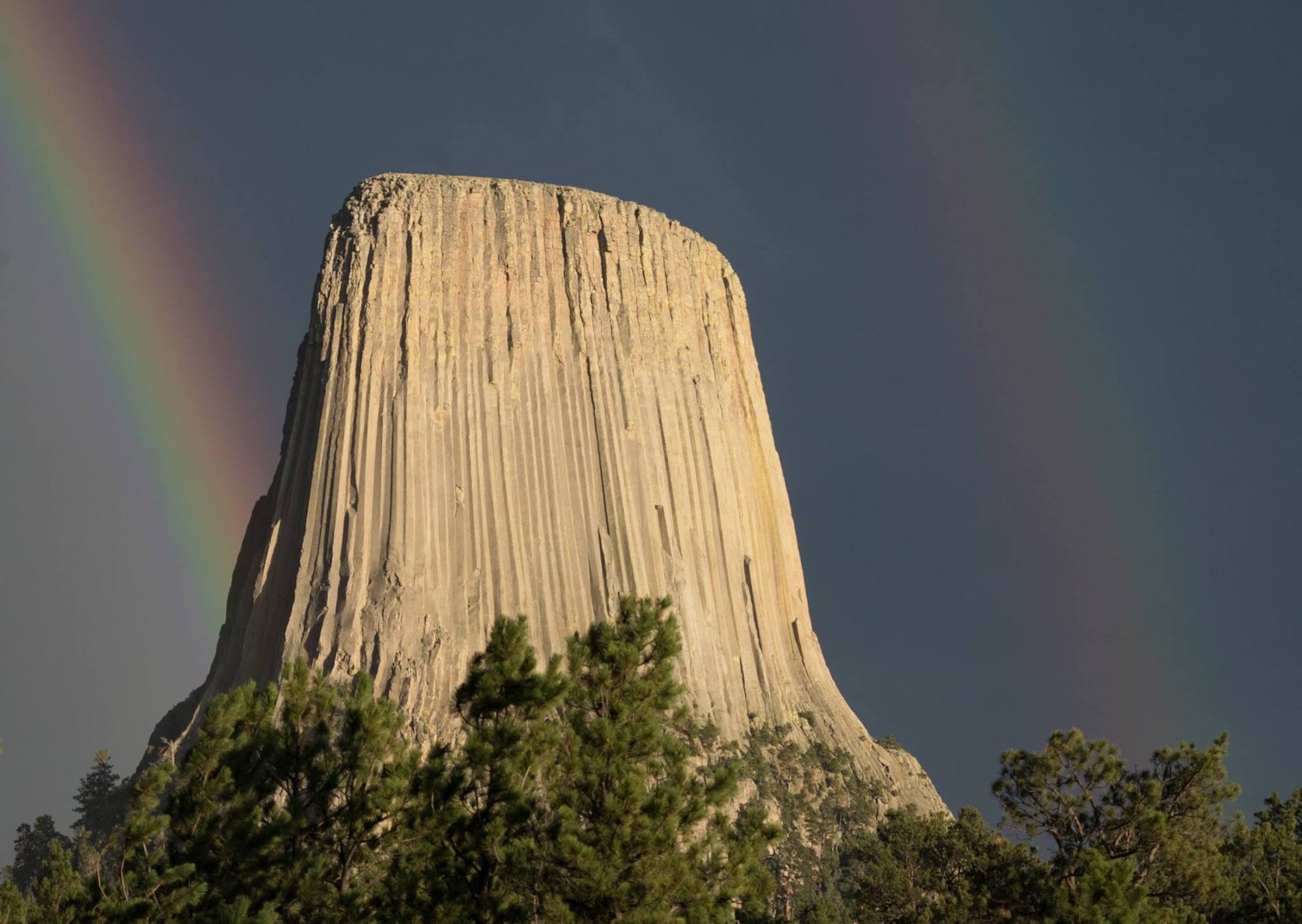 Rainbow over Devils Tower