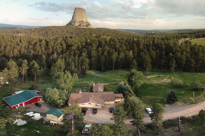 Devils Tower Lodge is located at the base of Devils Tower